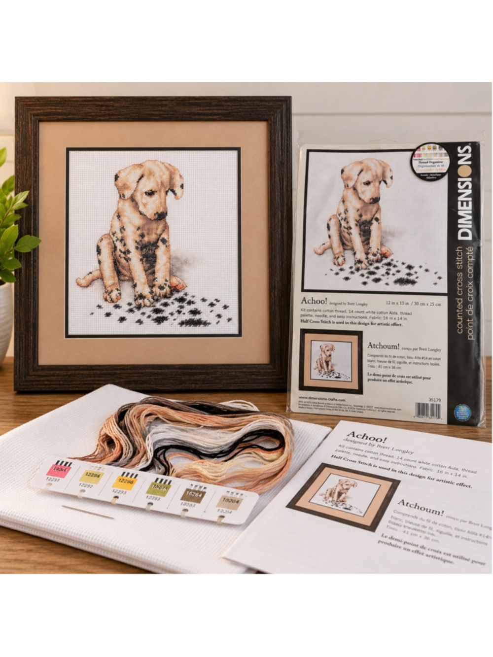 Vintage Dimensions Achoo! Cross Stitch Kit #35179 Puppy Dog Brett Longley